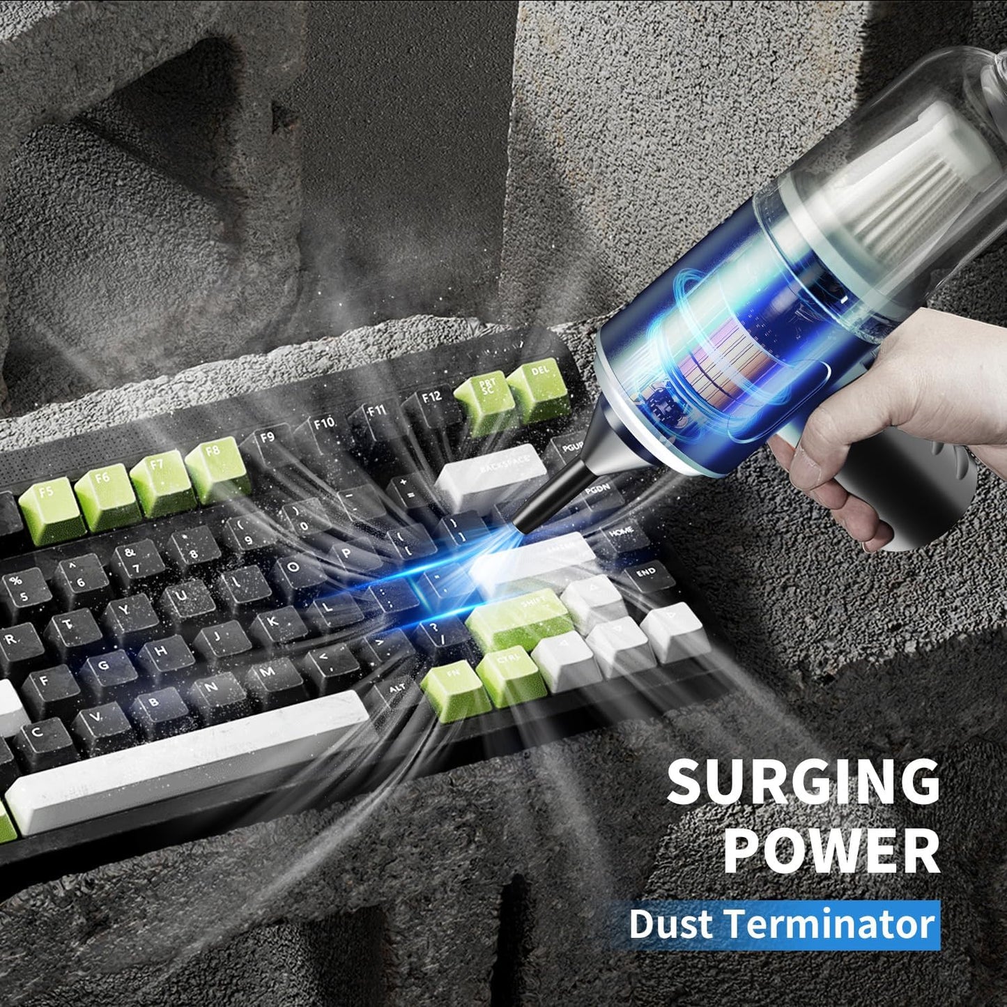 3-in-1 Rechargeable Air Duster & Mini Vacuum