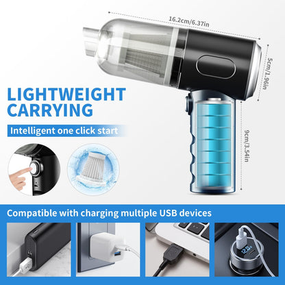 3-in-1 Rechargeable Air Duster & Mini Vacuum