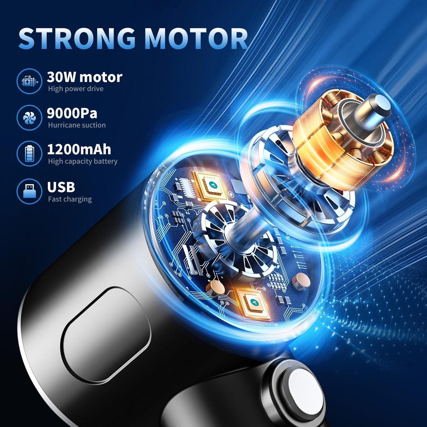 3-in-1 Rechargeable Air Duster & Mini Vacuum